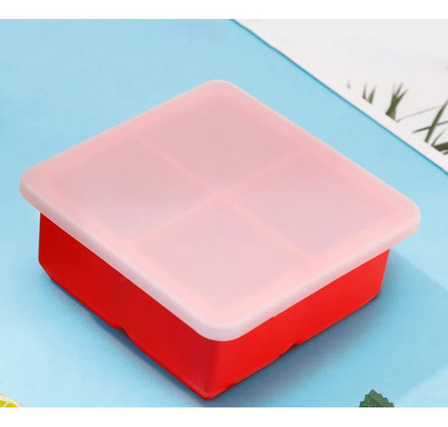 Molde De Hielo De Silicona Grado Alimenticio 4 Cuadros -4pcs