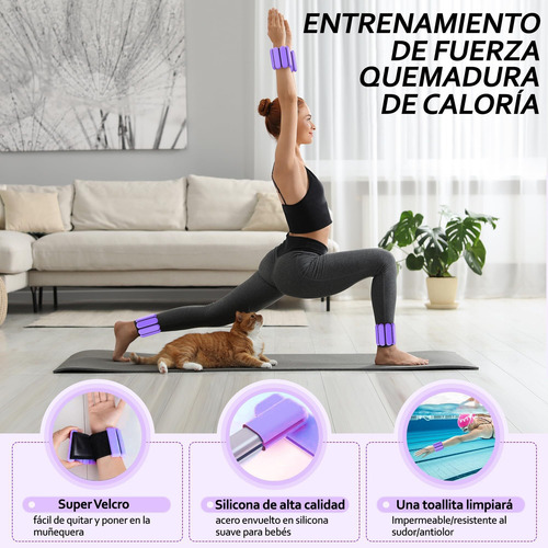 2pcs Polainas For Tobillos Y Muñecas,1lb , Pesas De Silicon
