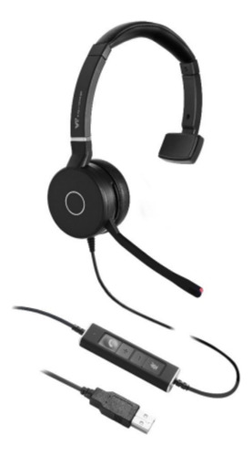 Diadema Call Center Usb Vtx200 Pro Unc Mono Negra 