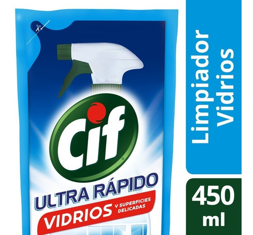 Limpiador Líquido Cif Vidrios 450ml