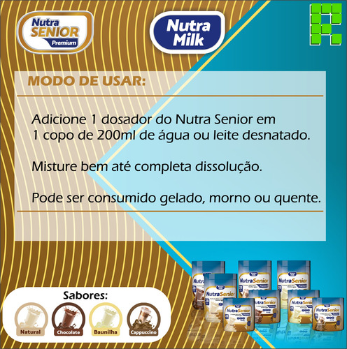 Nutra Senior 50+ Premium 400g - Zero Lactose E Zero Açúcar