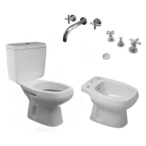 Roca Monaco Inodoro Mochila Bidet + Griferia Climb Cs6270