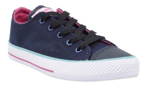 Zapatillas Lona Azul Fucsia Jaguar Jaf-8174