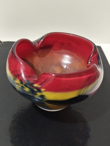 Centro Mesa Colorido Italiano Em Murano - Mesa Vermelho (Usado)