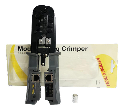 Crimpadora Rj45-11 + Tester + Corta Cable Red Utp