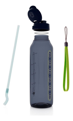Botella Para Agua Aquavibe De 1.2 Litros Tupperware Azul Marino