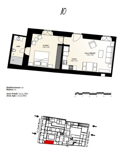 Imagen 6 de 13 de Apto 22, 2da, La Castilla Luxury Residence, Zona Colonial