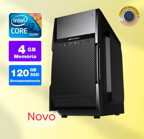 Pc Computador Desktop I3 3º 4gb Ram Ssd 120gb Novo Nf-e