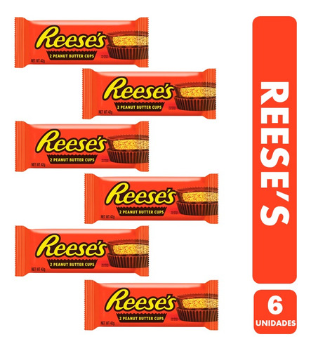 Chocolates Reese's Relleno Sabor Maní (pack De 6 Unidades)