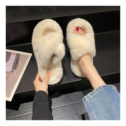 Zapatillas De Casa De Invierno De Algodón Para Mujer