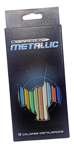 Creyones Metalicos Graficolor 12 Col