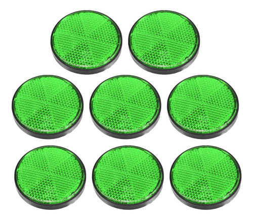 8 Reflejantes Plástico 56mm Diá Verde Para Moto Atv Scooter