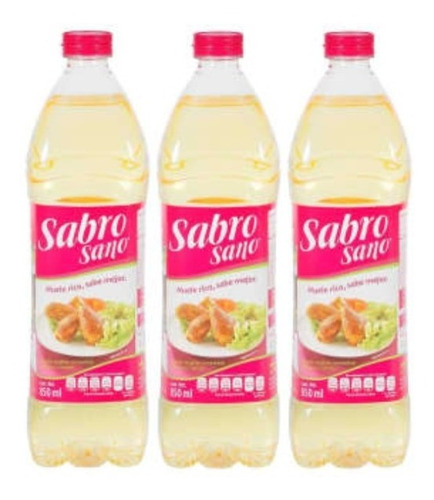 Aceite Sabrosano 3 Pack De 850 Ml C/u