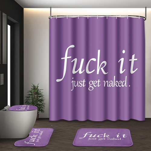 Juego De 4 Cortinas De Ducha Divertidas Con Texto En Inglés