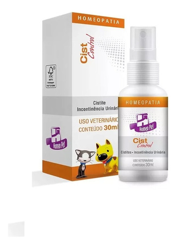 Cist Control 30ml Homeopatia Realh Para Cães E Gatos