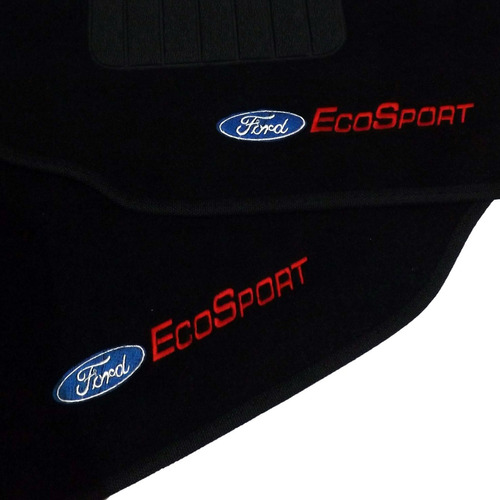 Tapete Personalizado Com Logo Bordado Ecosport Preto 5 Pçs