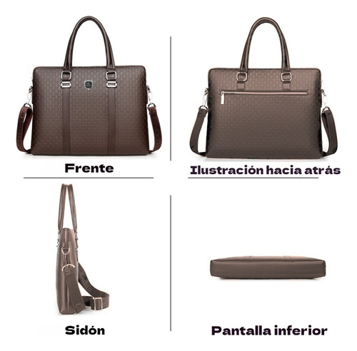 Hombre Alta Capacidad Bolso De Moda Leather Bolsa Tote