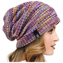 Comprar Gorros Sombreros Y Boinas De Punto Holgado Lila Talla Única