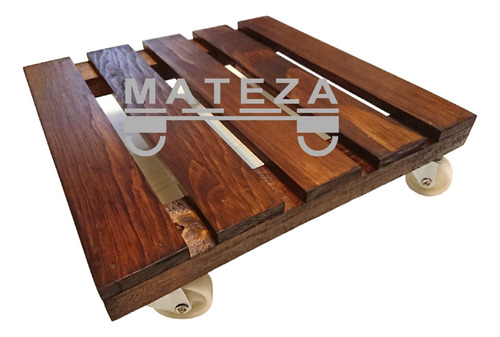 Porta Macetas Gratis!! De Madera Con Ruedas 40x40