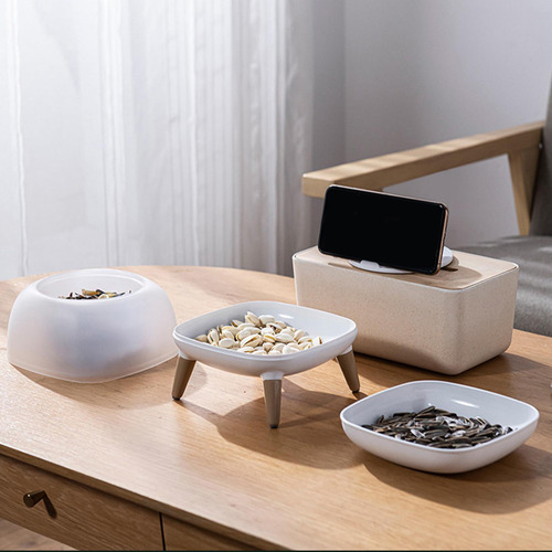Cubo De Basura De Escritorio Con Tapa Mini Cubo De Basura