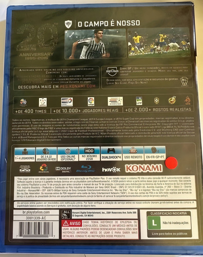 Juego Pro Evolution Soccer (pes) 2016 P/ps4 (Usado)