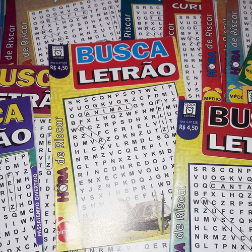 Caça Palavras Letrão Passatempo Somente Letras Grandes