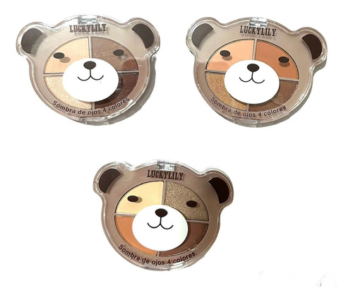 Paleta Sombra De Ojos Nude Y Glitter Osito Teddy Bear