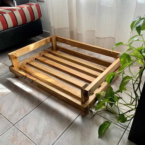 Cama de online perro madera
