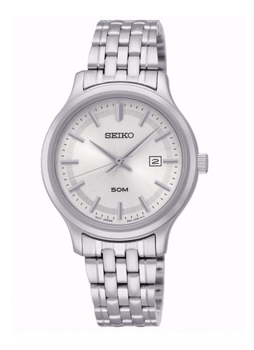 Reloj Seiko De Mujer A Pila Sumergible Sur799 Fondo Blanco