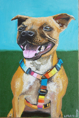 Imagem 2 de 10 de Retratos De Cães Sob Encomenda. Tamanho 20x20.
