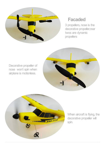 Avioneta A Control Remoto Nueva Piper Cub J3 Huale Hl803 2ch Envio Gratis