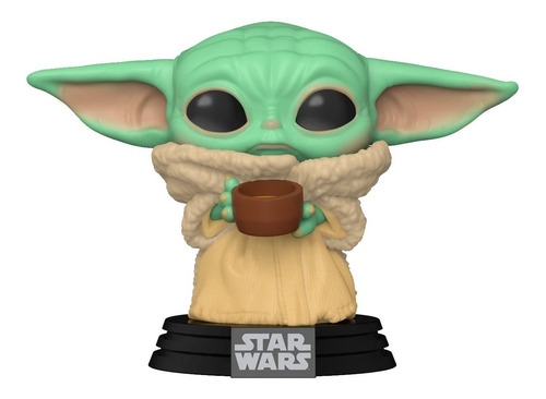 Imagem 2 de 5 de Boneco Funko Pop Star Wars Baby Yoda C/ Copo 378 - Original