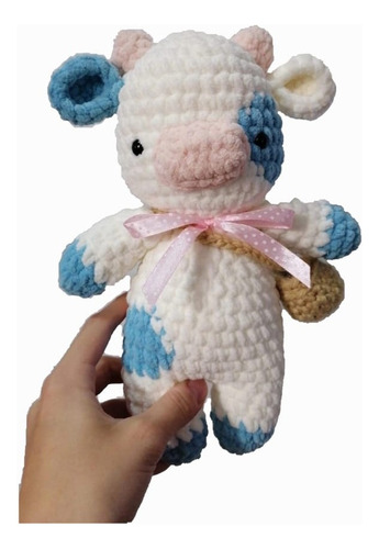 Amigurumi Vaquita Azul Con Canasta 