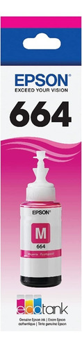 Botella De Tinta Epson T664 Original T664320 Magenta