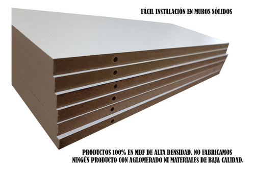 Set De 3 Repisas Flotantes De Calidad 60x20cm Mdf Melamina