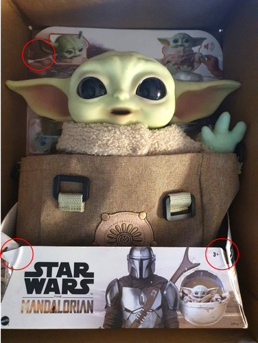 Star Wars Beby Yoda Mattel. Con Morral Y Sonidos. Disponible