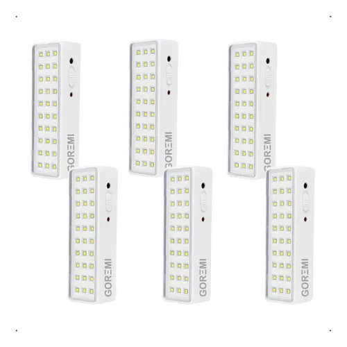6 Luminária Emergência Lâmpada 30 Leds Recarregável Bivolt
