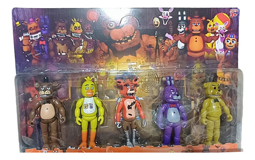 Set Muñecos Five Nights At Freddy's Articulables Blister X5