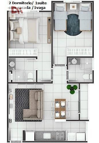 Imagem 11 de 12 de Apartamento Com 2 Dormitórios À Venda, 50 M² Por R$ 199.900,00 - Chácara Do Visconde - Taubaté/sp - Ap0004