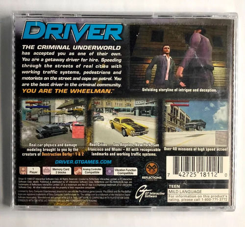 Driver You Are The Wheelman Playstation 1 Retromx (Usado)
