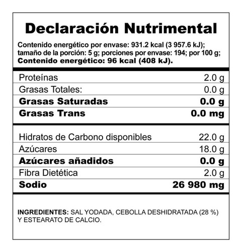 Sal Con Cebolla Member's Mark By Mccormick De 970 Grs