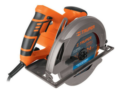 Imagen 2 de 2 de Sierra circular eléctrica Truper SICI-7-1/4A3 18.5cm 1750W naranja 60Hz 127V
