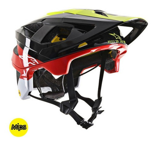 Casco Alpinestars Vector Tech Pilot Black Yellow F R Lossy