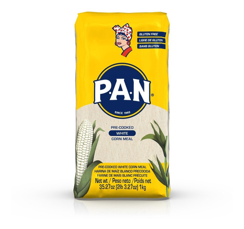 Harina De Maíz Pan Blanca Precocida 1kg 4 Pack