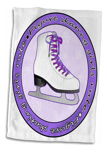 3d Rose Figure Girls Rule Purple Skate Hand / Toalla Deporti