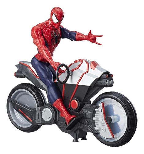 Spider-man Titan Hero Series Spider-man Figura Con Ciclo De.
