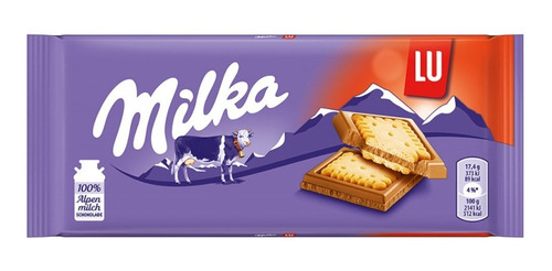 Tableta Milka Chocolate Lu Galleta 87g Barata La Golosineria