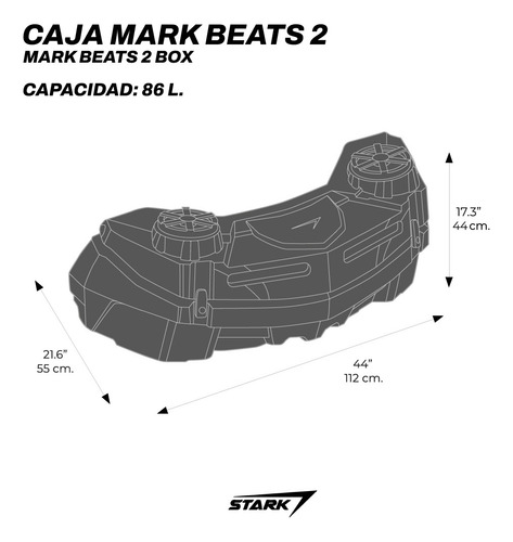 Caja Atv P/instalar Audio Mark Beats 2 Para Cuatrimoto