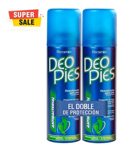 Desodorante Deo Pies Antibacterial 260m - mL a $147