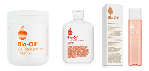 Combo Bio Oil Aceite 200ml + Loción Corporal + Gel Piel Seca